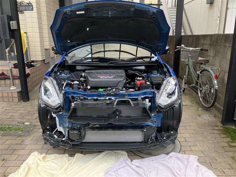 コルトスピード ハイフローインテーク取付（スズキ スイフトスポーツ