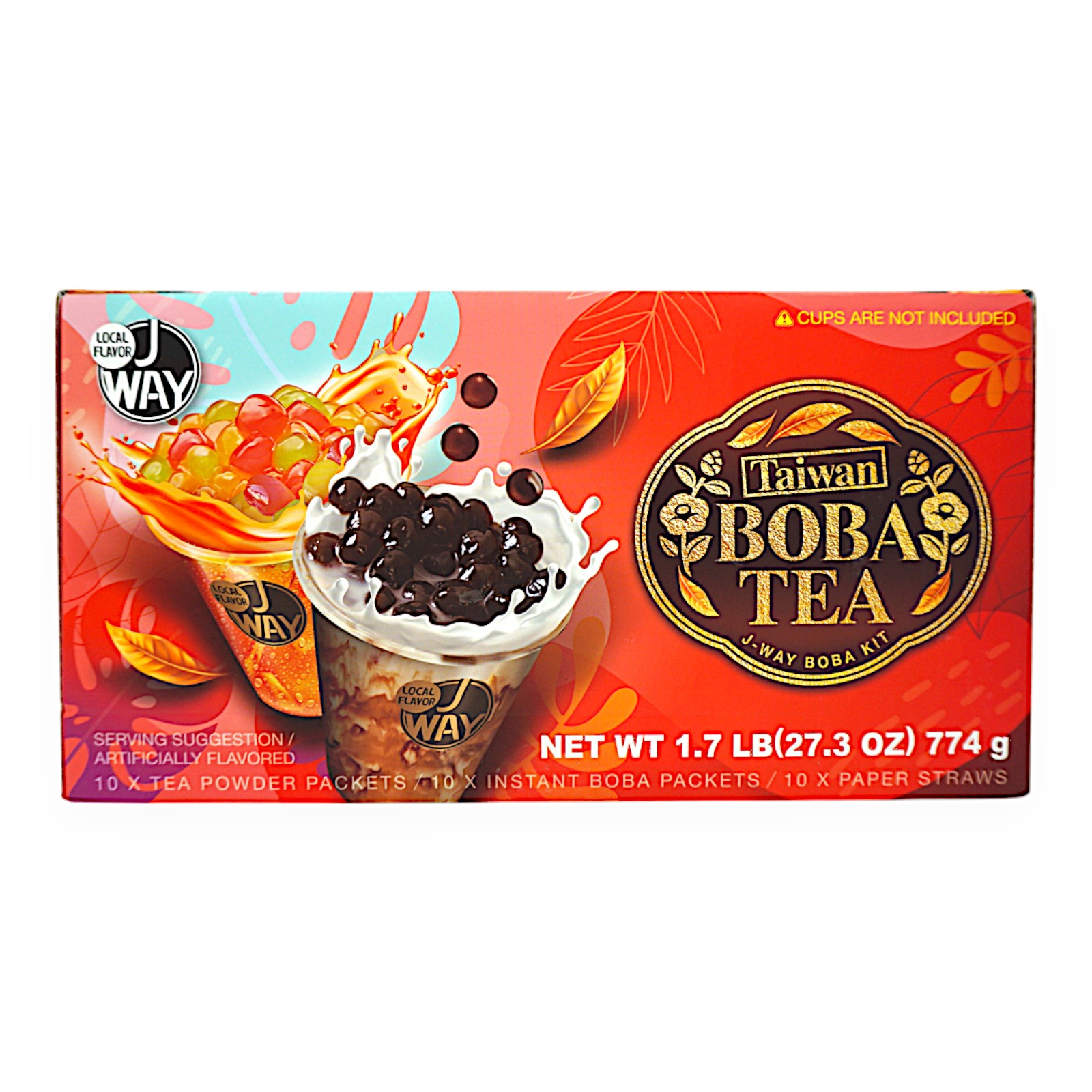 J WAY FOODS 台湾タピオカティーキット 4種計10杯分ストロー付