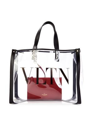 Valentino Garavani VLTN Transparent Tote Bag on SALE | Saks OFF 5TH