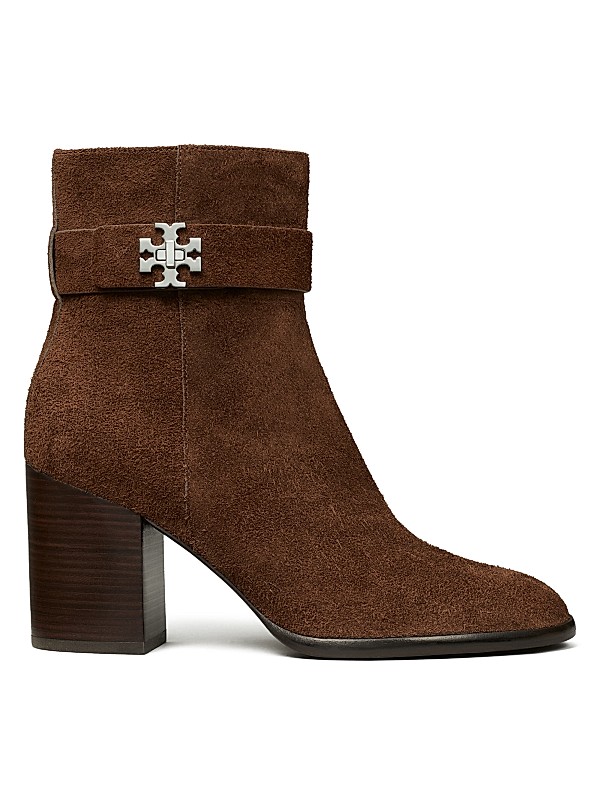 Tory Burch Turnlock 75MM Suede Ankle Boots | Saks Fifth Avenue