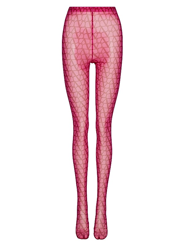Valentino Garavani Tights In Toile Iconographe Tulle | Saks Fifth