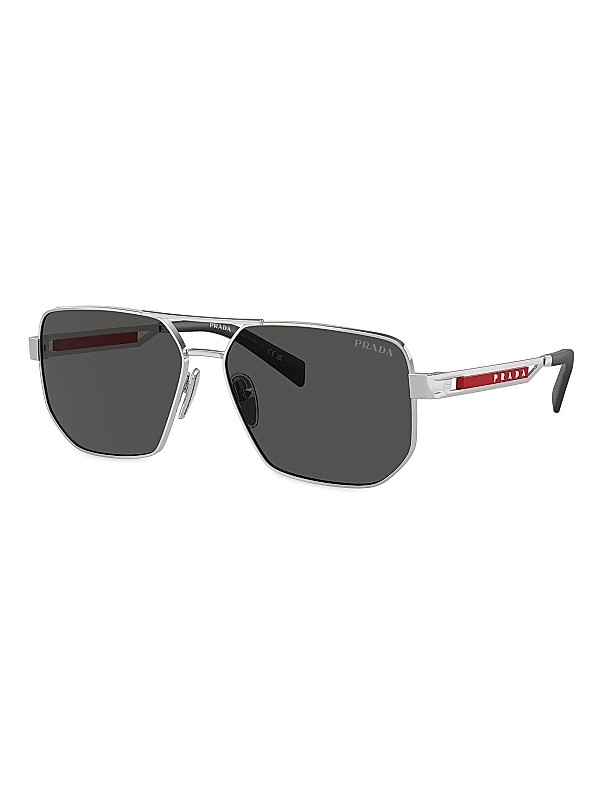 Prada Linea Rossa 0PS 51ZS 59MM Aviator Sunglasses | Saks Fifth Avenue
