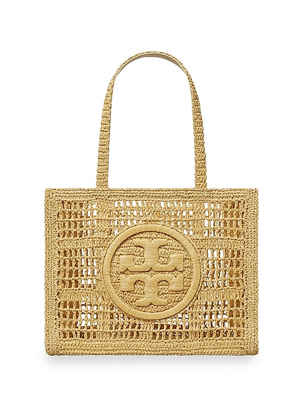 Tory Burch Small Ella Crochet Straw Tote Bag | Saks Fifth Avenue