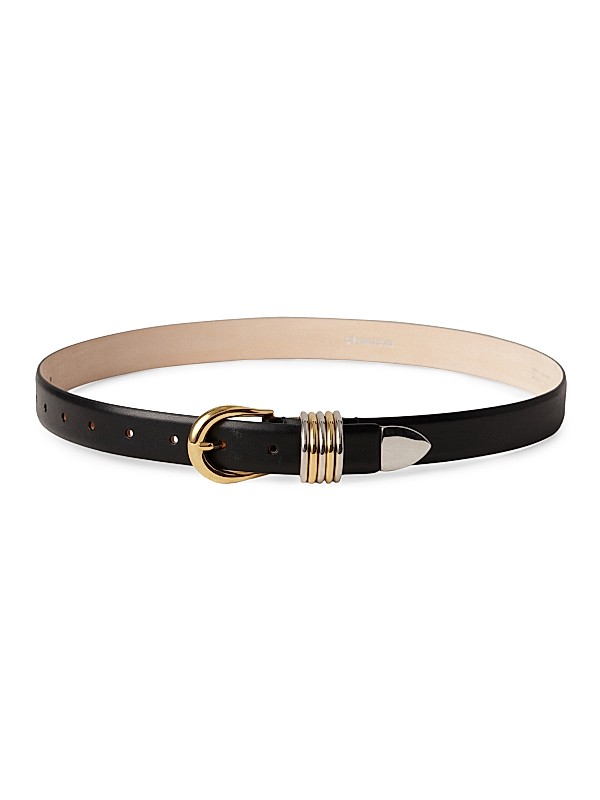 Déhanche Hollyhock Mixed Metal Leather Belt | Saks Fifth Avenue