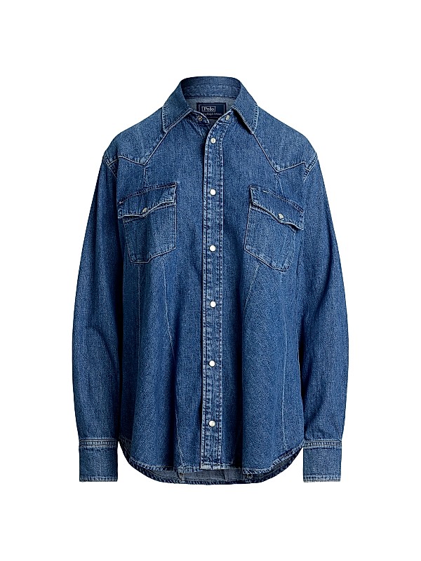 Polo Ralph Lauren Trapeze Western Denim Shirt | Saks Fifth Avenue