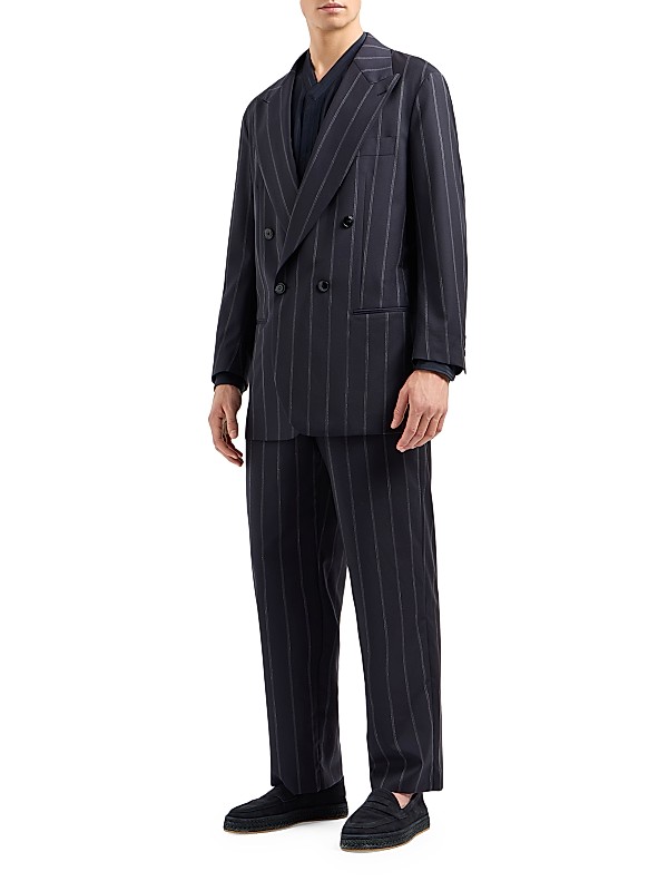 Giorgio Armani Fashion Pinstripe Virgin Wool Suit | Saks Fifth Avenue