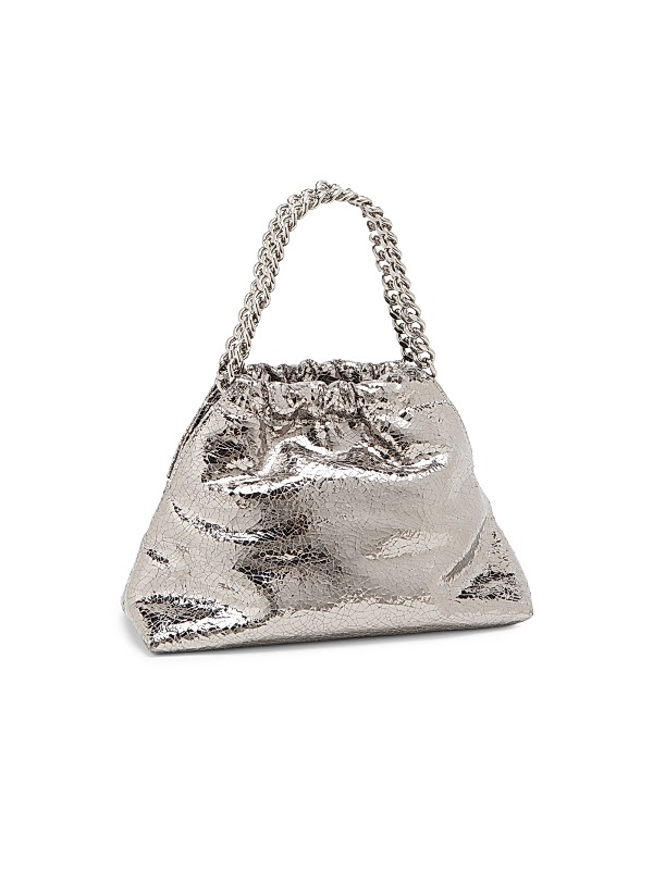 Stella McCartney Mini Falabella Metallic Crackle Top Handle Bag