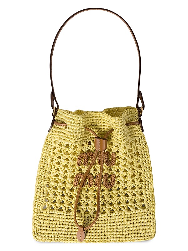 Miu Miu Woven Fabric Top Handle Bag | Saks Fifth Avenue