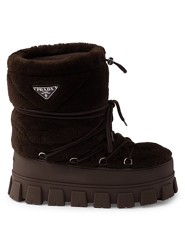 Prada Shearling Après Ski Booties | Saks Fifth Avenue