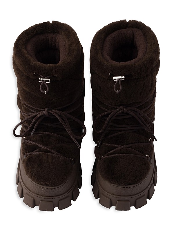 Prada Shearling Après Ski Booties | Saks Fifth Avenue
