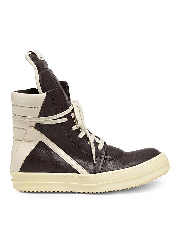 Rick Owens Geobasket Leather High-Top Sneakers | Saks Fifth Avenue