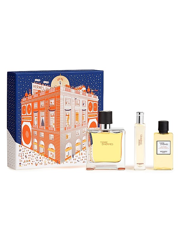 HERMÈS Terre d'Hermès Pure Perfume 3-Piece Gift Set | Saks Fifth