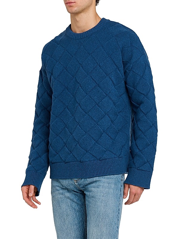Bottega Veneta Intrecciato 3D Wool-Blend Knit Sweater | Saks Fifth