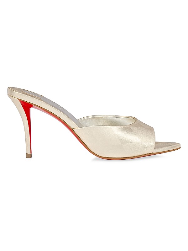 Christian Louboutin Miss Z 80MM Laminated Lamb Mule Sandals | Saks
