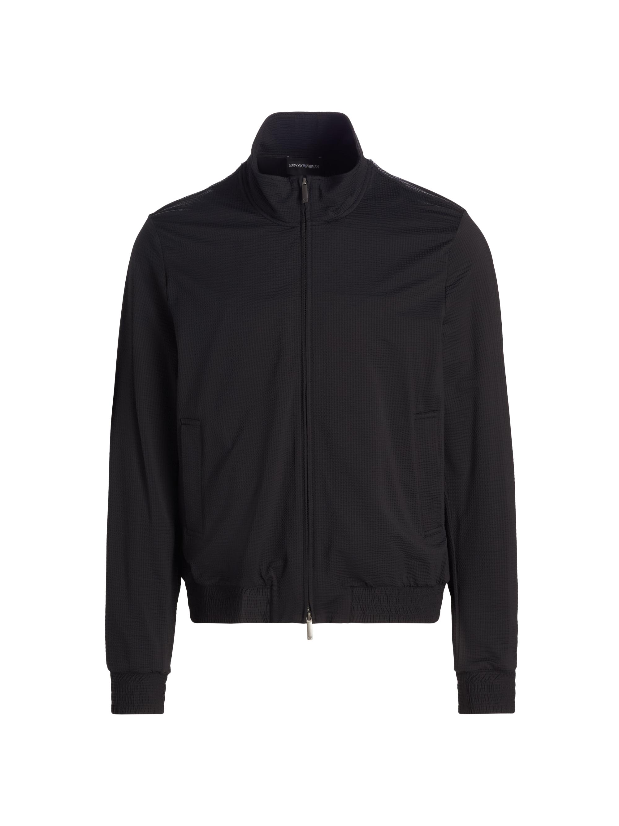 Giorgio Armani Suede Knit Full-Zip Jacket | Saks Fifth Avenue
