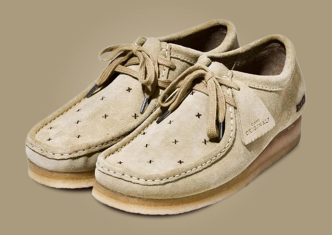 The GOD SELECTION XXX x atmos x Clarks Wallabee Releases October 2023