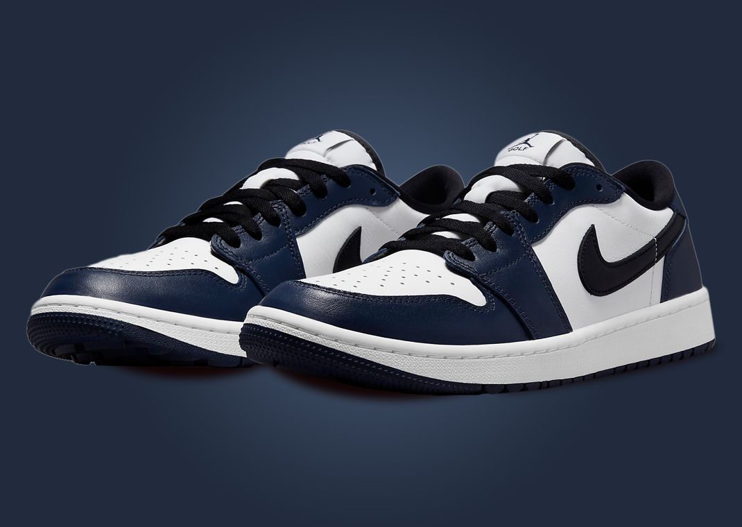 Midnight Navy Leather Dresses The Air Jordan 1 Low Golf