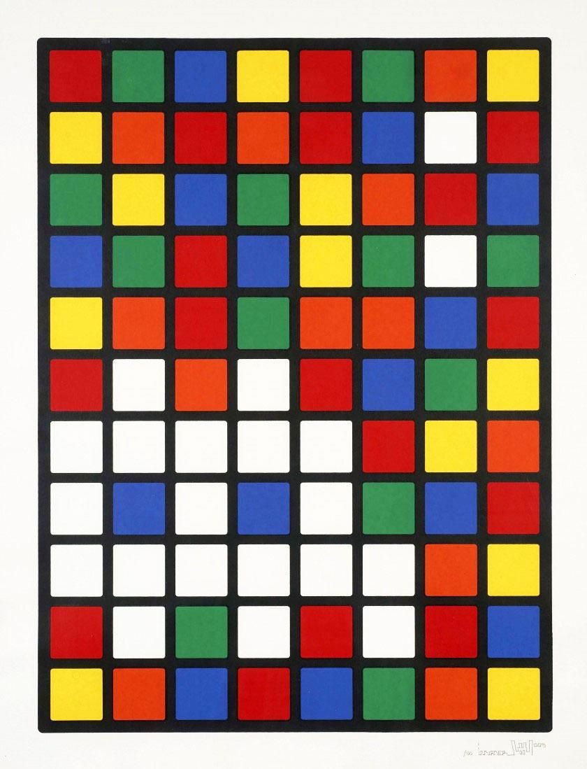 Invader Rubik Space (Signed Print) 2005 | MyArtBroker