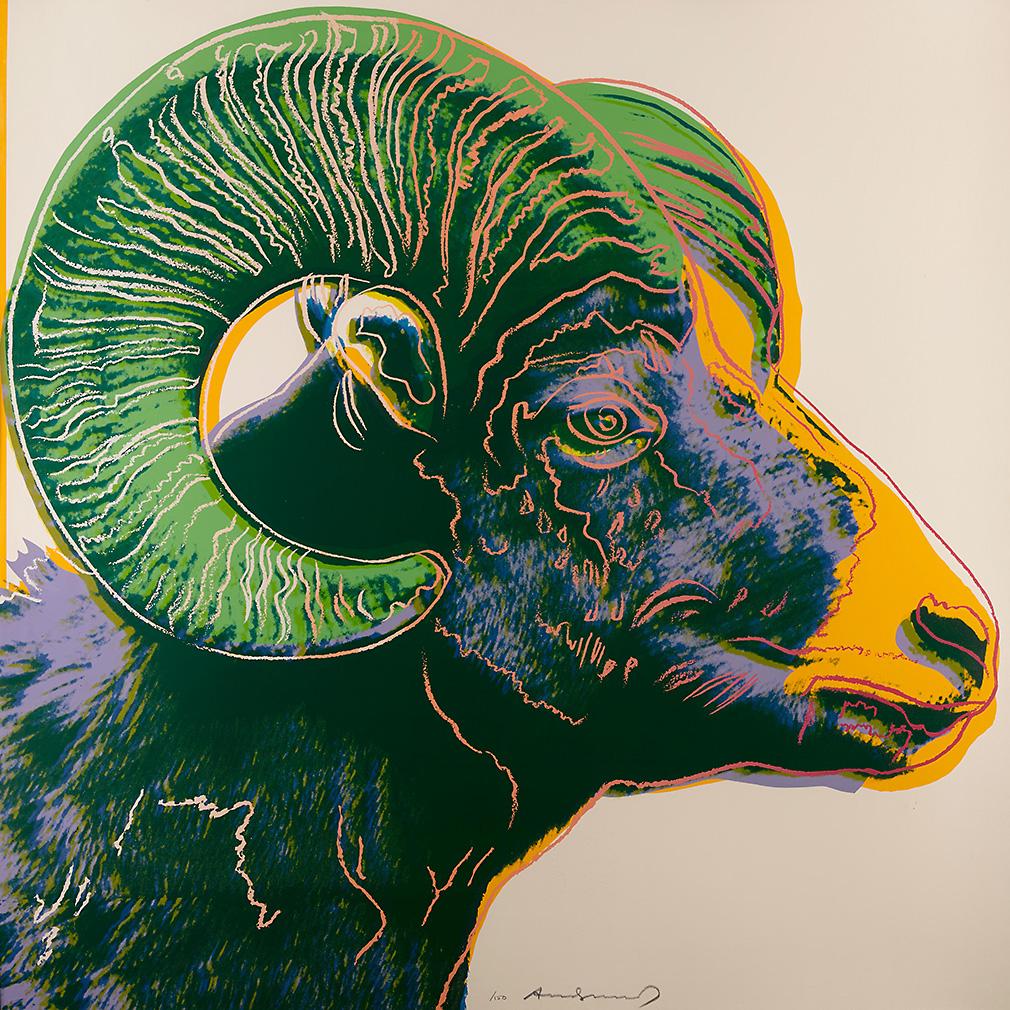 Andy Warhol Bighorn Ram (F. & S. II.302) (Signed Print) 1983