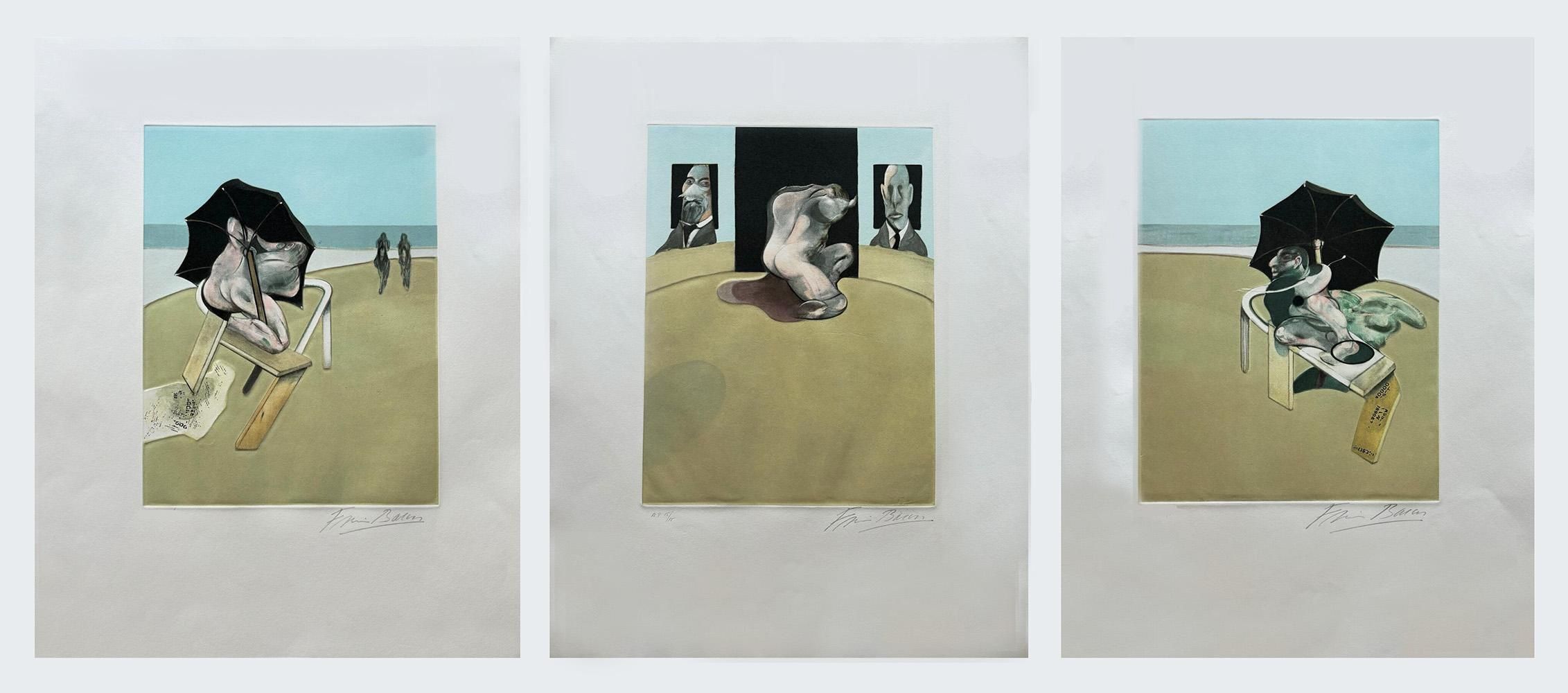 Francis Bacon The Metropolitan Triptych (Signed Print) 1981