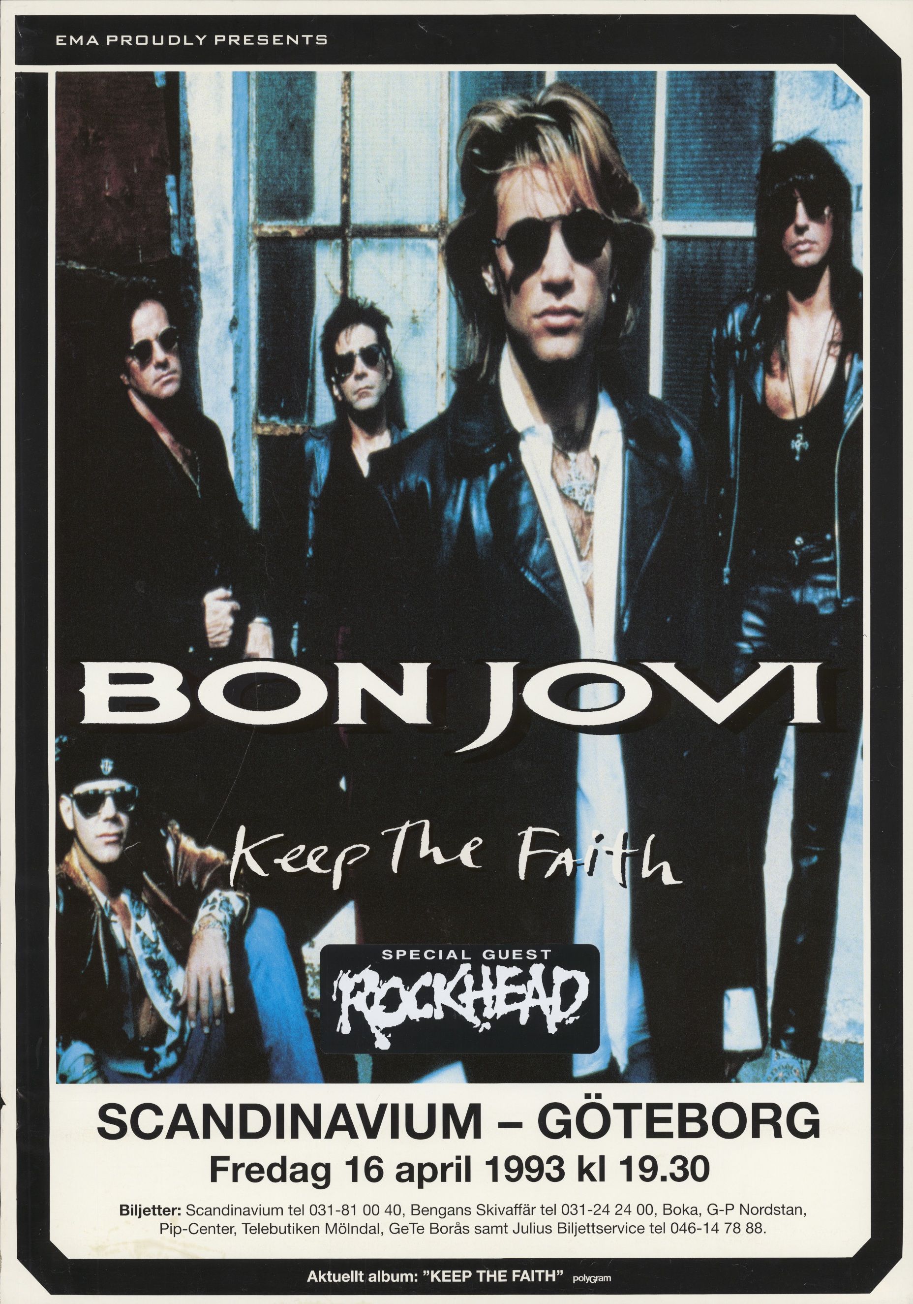 Keep The Faith Tour Poster, Sweden | Backstage with Bon Jovi