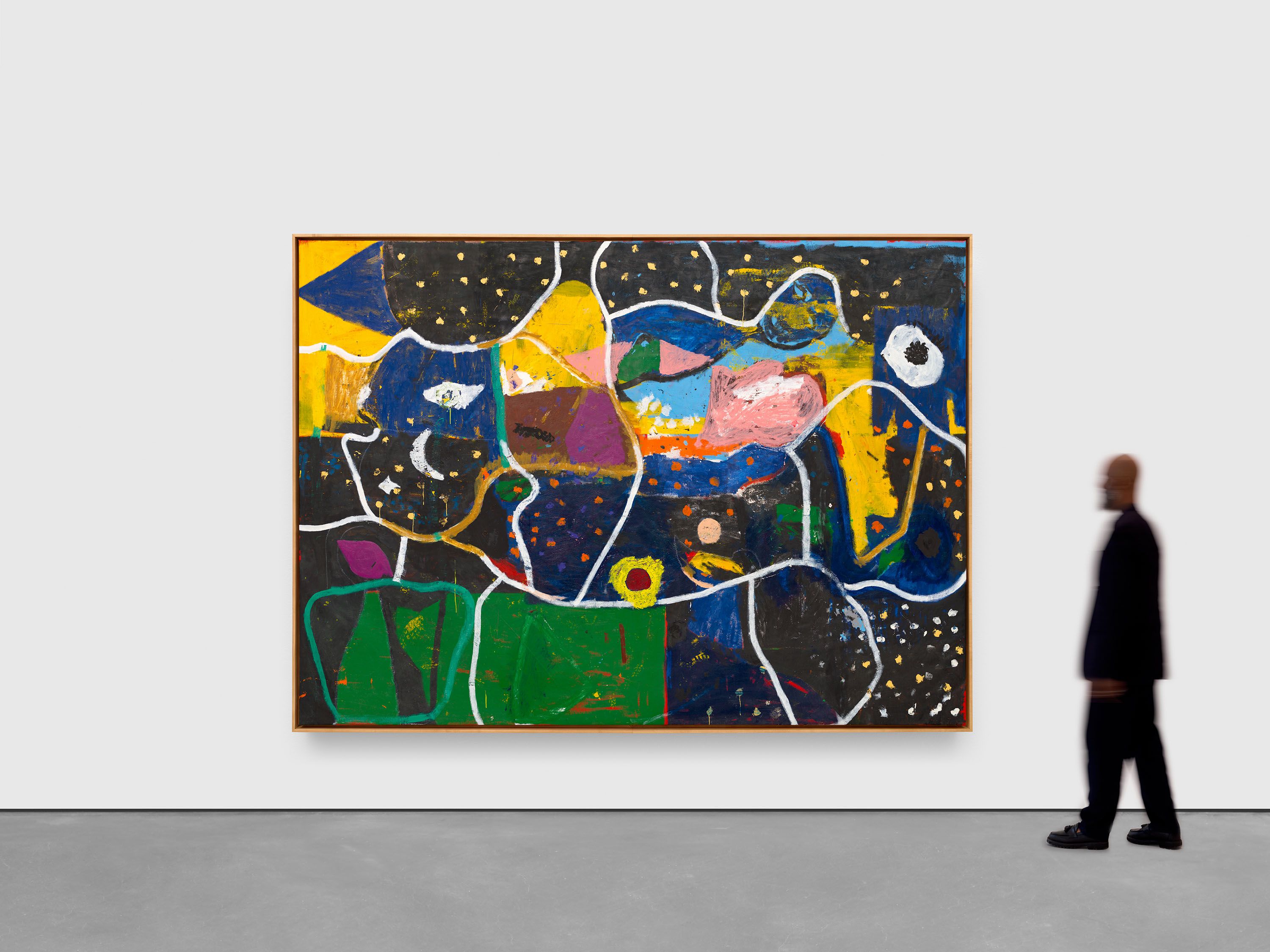 Bradley Jackson 花と金のあしらいのパネルアート Bradley Jackson 花