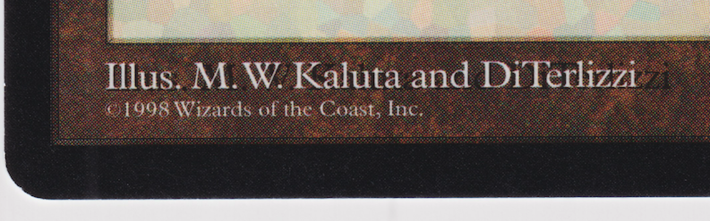 私の初めてのMTGミスプリント、ずれた影