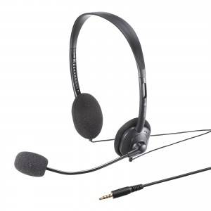 MM-HS407BK【4極対応ヘッドセット】持ち運びや収納に便利な折り畳み式