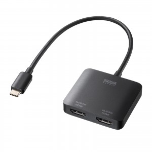 AD-ALCMST2HD【USB Type C-HDMI変換アダプタ（2ポート・4K/30Hz対応