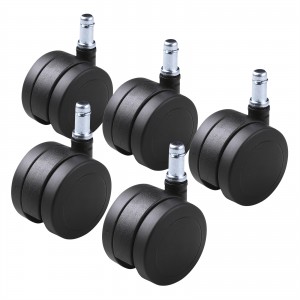 SNC-CAST11【ストッパー付きキャスター（5個入り）】座るとチェアが