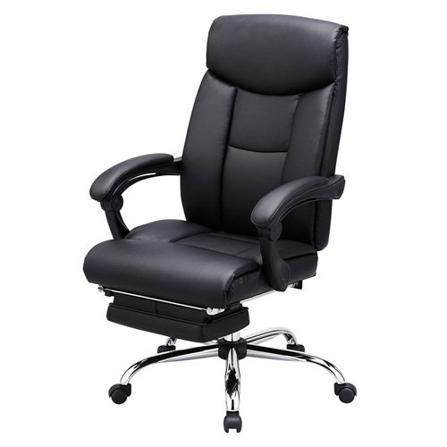 SNC-L17BK【オットマン収納レザーチェア（ブラック）】疲れたら