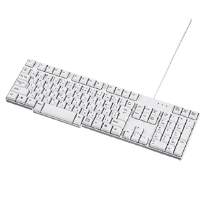 SKB-108L【日本語108キーボード（ホワイト）】標準日本語配列の