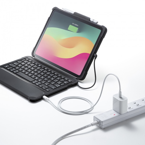 iPad 第10世代 とType-Cケーブルで接続できるiPad用ケース付き
