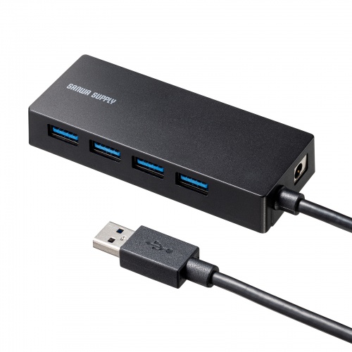 USB-3HTV433BK【HDD接続対応 USB3.2 Gen1 4ポートハブ】テレビ裏に固定