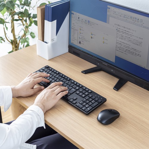 SKB-WL37SETBK【ワイヤレス静音キーボードマウスセット（テンキーあり