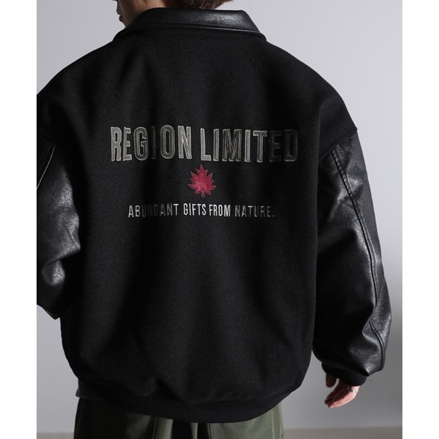 旬のこなれヴィンテージ感。襟付きバッグ刺繍メルトンレザードッキング