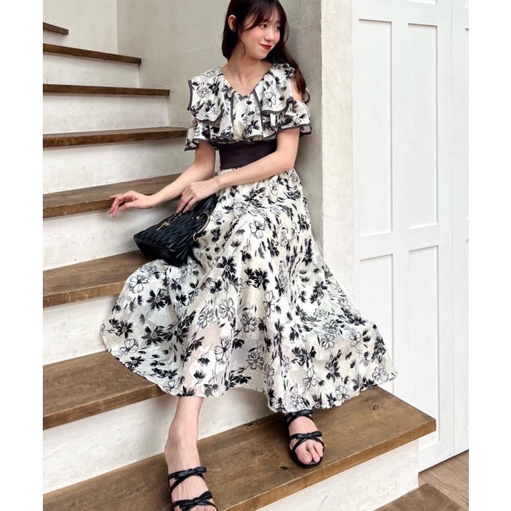 ダブルカラーコルセットワンピース[品番：CTYW0003354]｜MAJESTIC