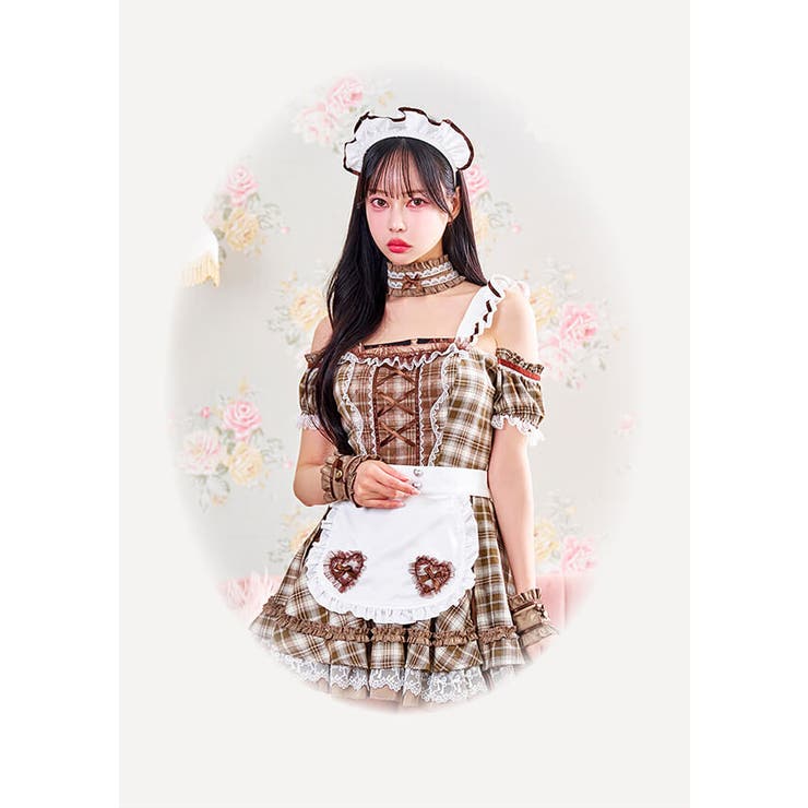 チョコレートチャンクチェックメイド《バレンタインコスプレ8点セット