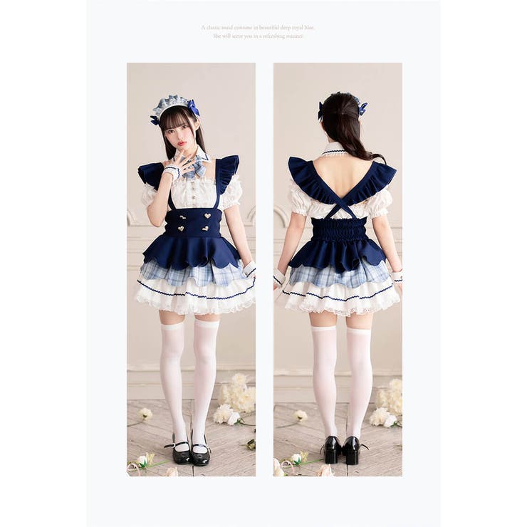藤咲凪着用】ロイヤルブルーヒロインメイド《オリジナルコスプレ10点