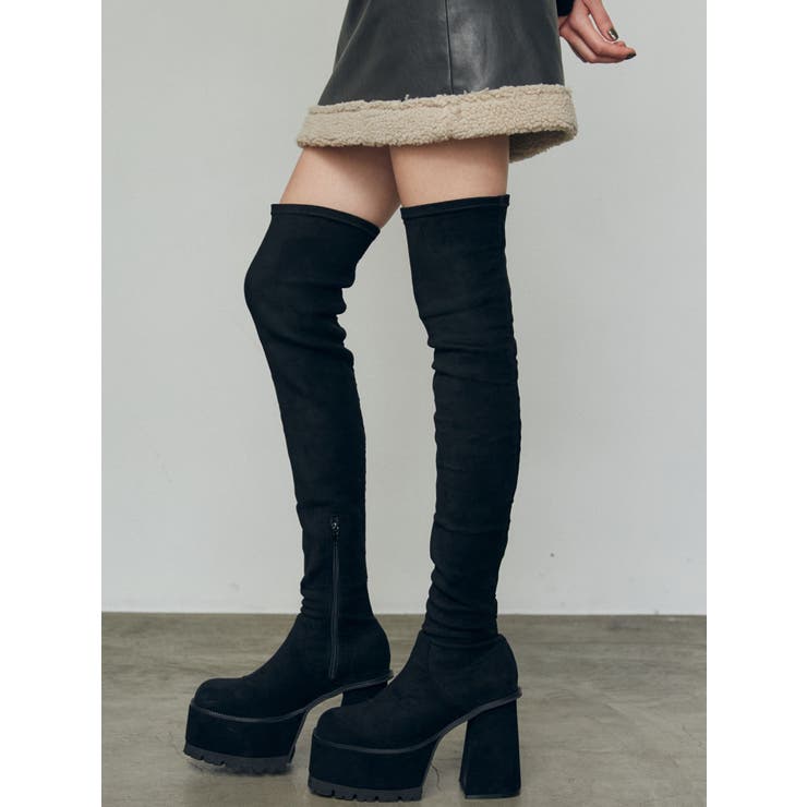 スクエアフィットロングブーツ[品番：MKSW0059449]｜EMODA（エモダ）の