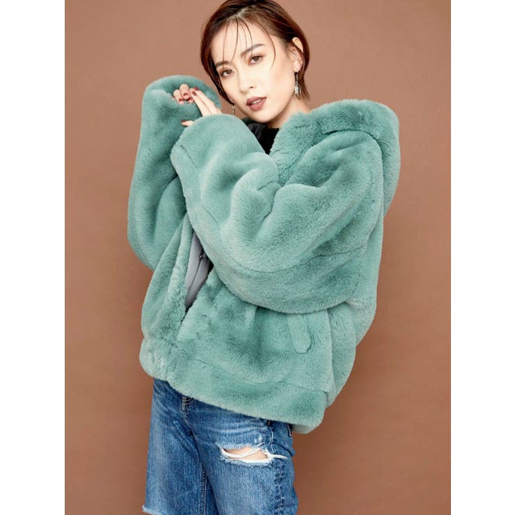 フーディエコファーコート[品番：MKSW0026351]｜GYDA（ジェイダ）の