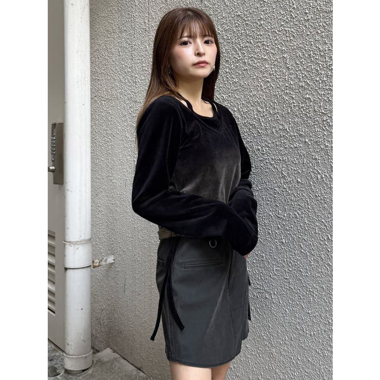 ホルターネックベロアトップス[品番：MKSW0067522]｜MURUA（ムルーア