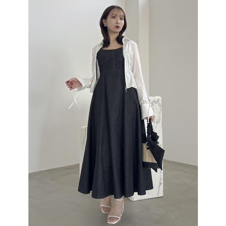 フロントホックデニムジャンスカ[品番：MKSW0062843]｜dazzlin