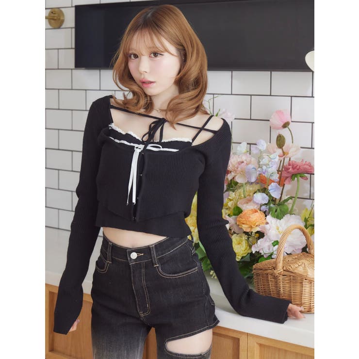 バイカラーキャミニットアンサンブル[品番：MKSW0068245]｜EATME