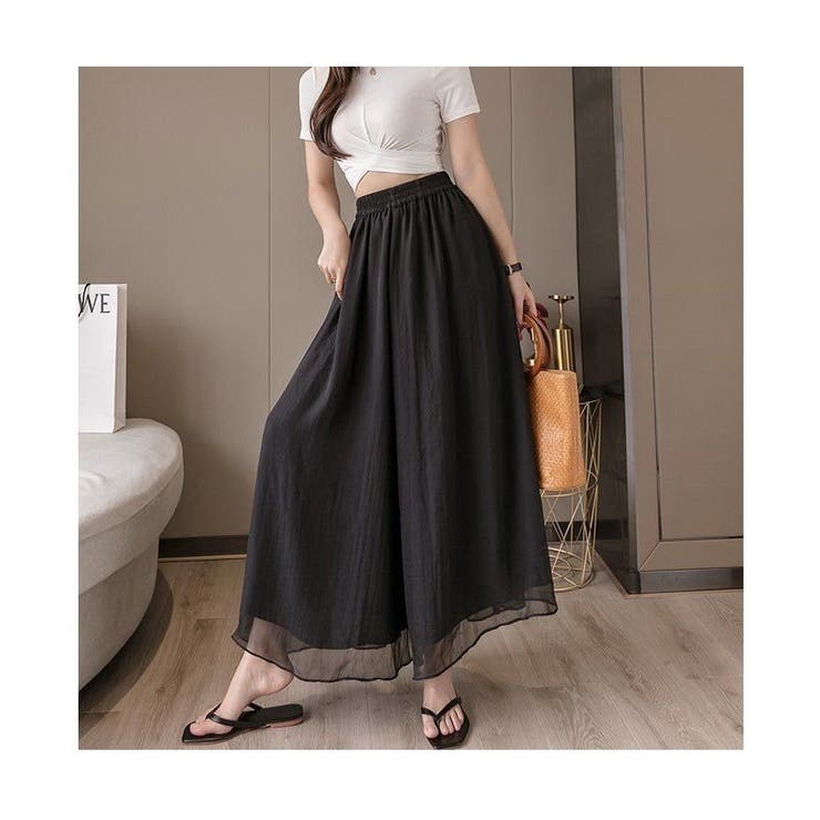 ワイズ Y's ワイドパンツ ガウチョパンツ ブラック サイズ2 【公式通販】