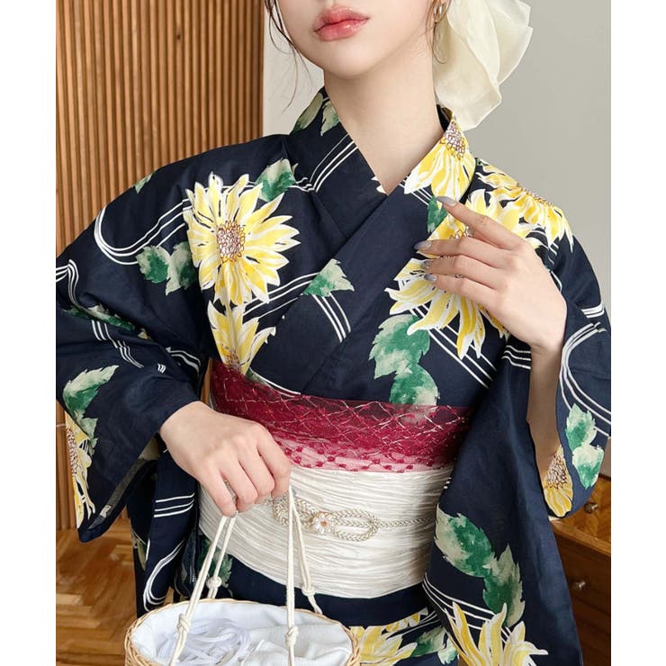 浴衣3点セット（ゆかた・帯2本）、その他3のみ2点セット[品番