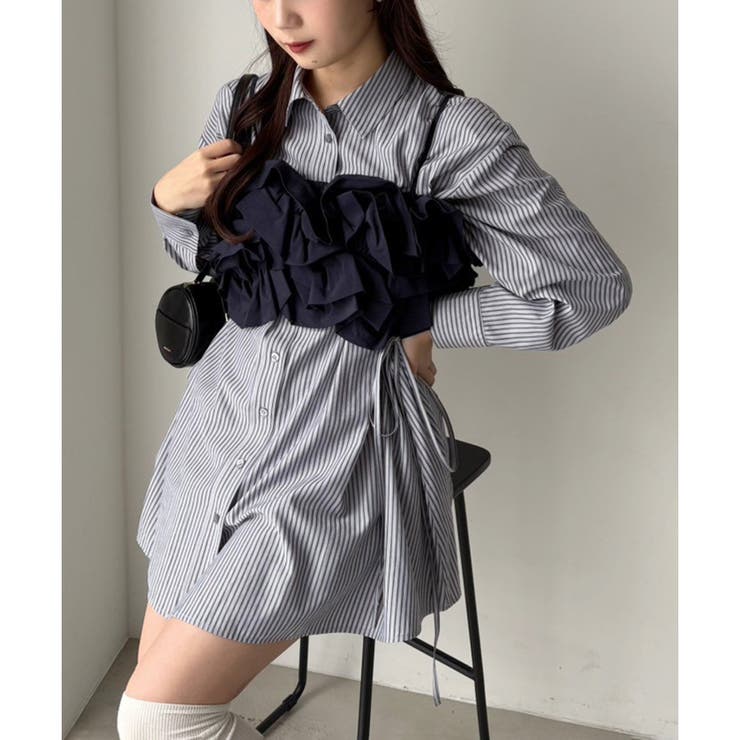 one after another】ビスチェ セット シャツワンピース[品番