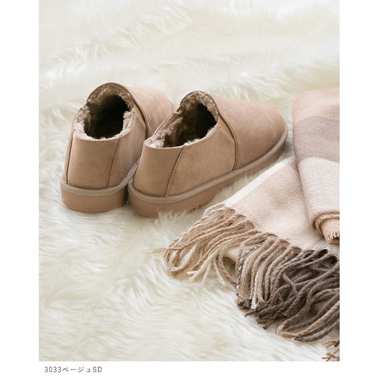ムートンスリッポン ムートンブーツ レディース[品番：HSYS0010122