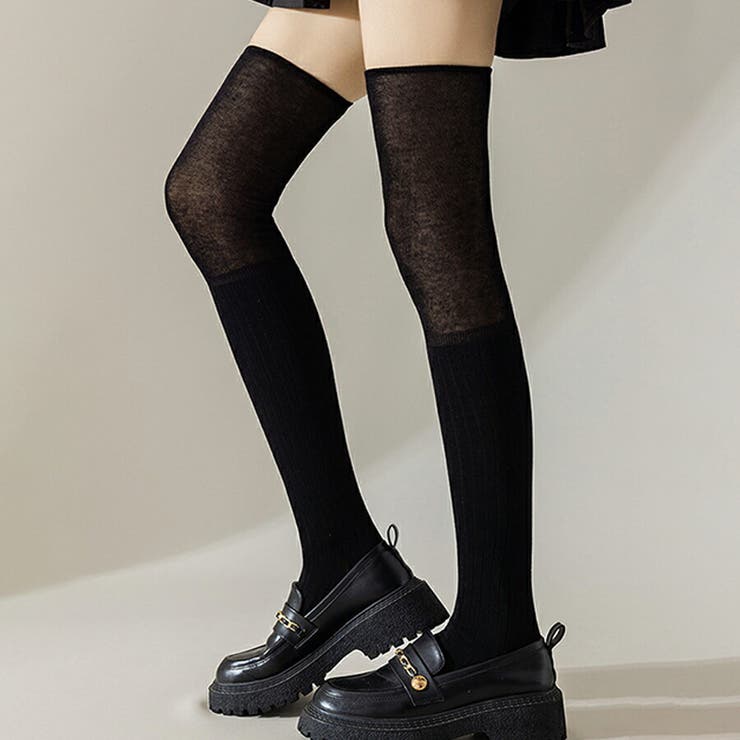 ニーハイソックス ブーツ シースルー[品番：XL000002740]｜SLENDER