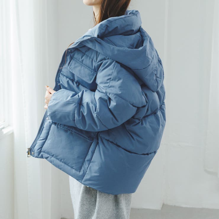 フード付きダウンジャケット 中綿 ストリート[品番：ORGW0000288]｜Ada